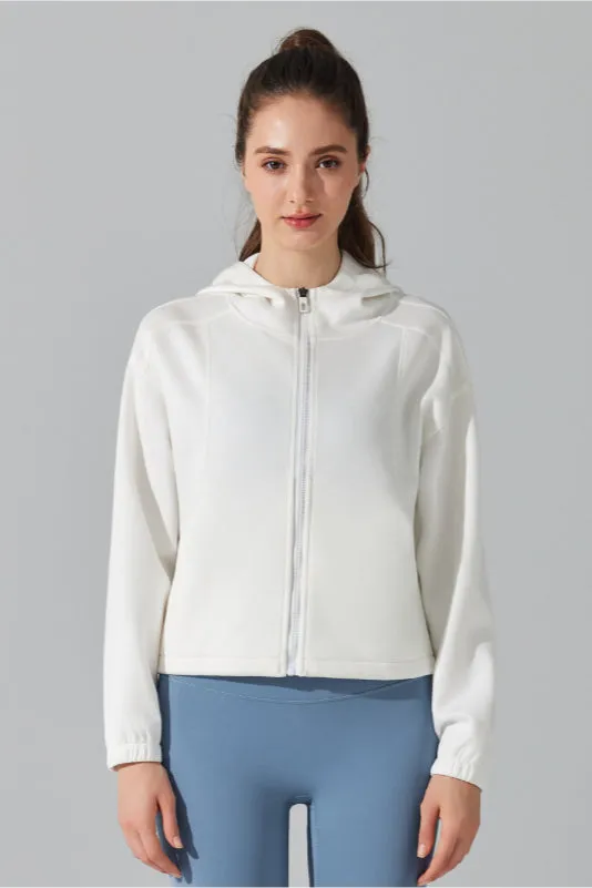 Athletic Casual Cropped Hoodie Jacket