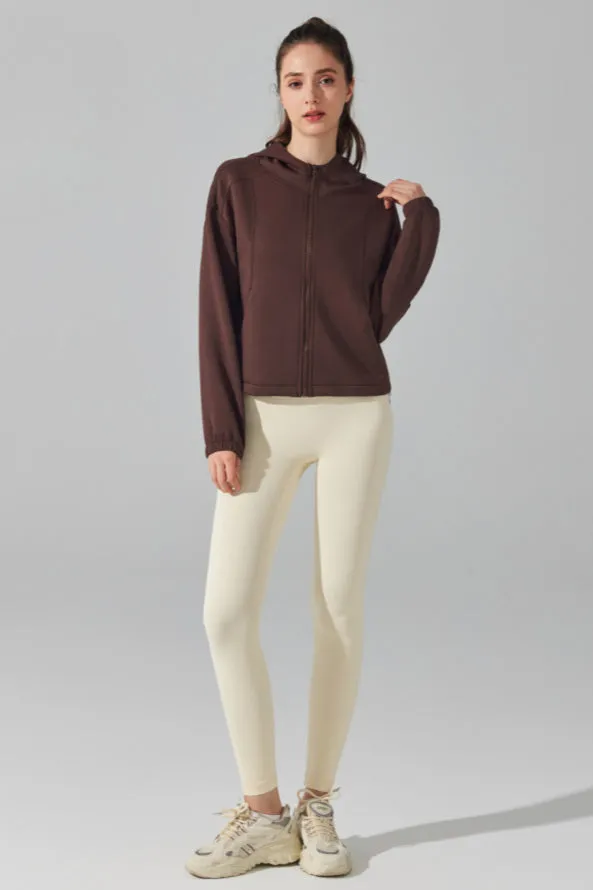 Athletic Casual Cropped Hoodie Jacket