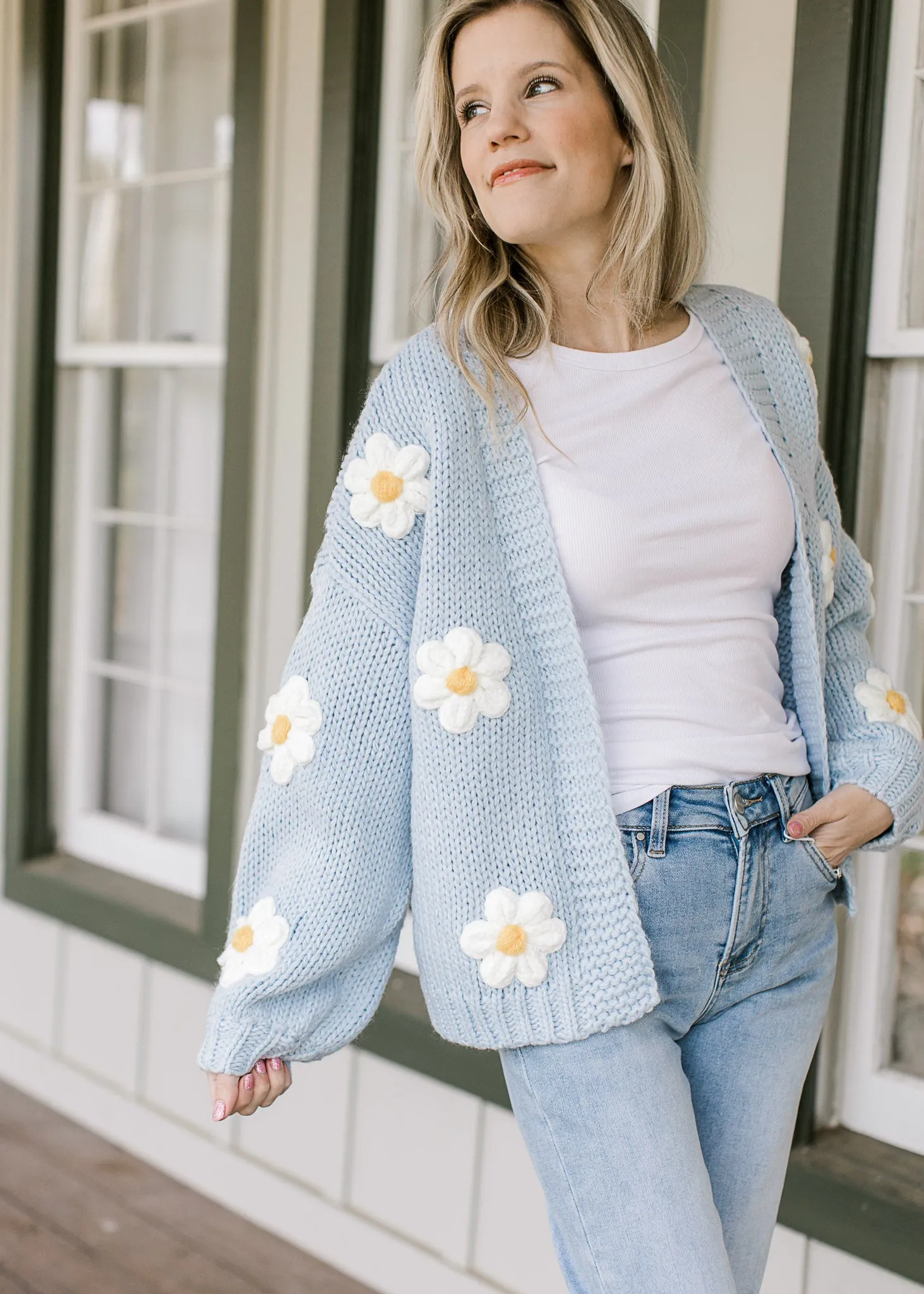 Blue Daisy Cardigan B
