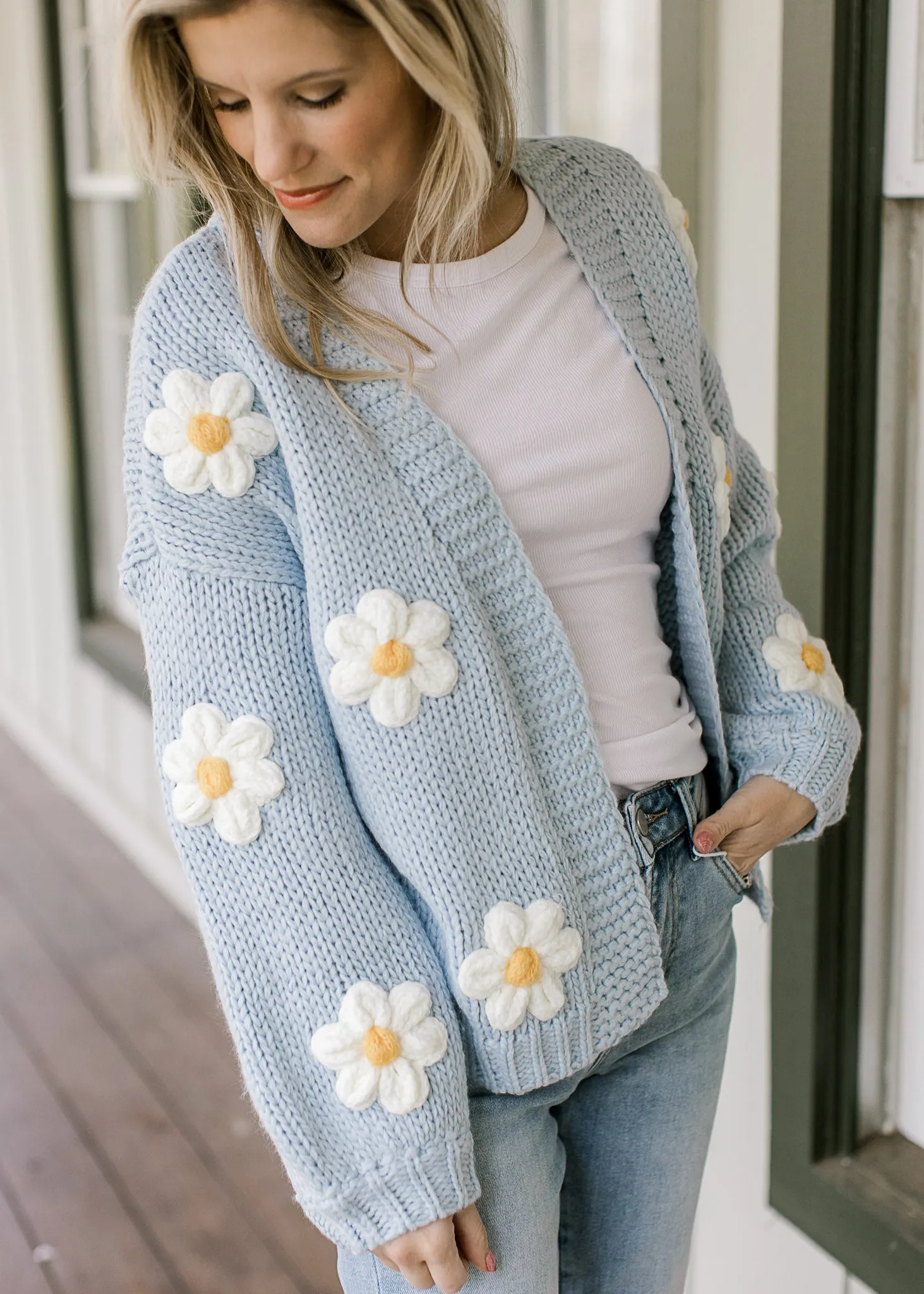 Blue Daisy Cardigan B