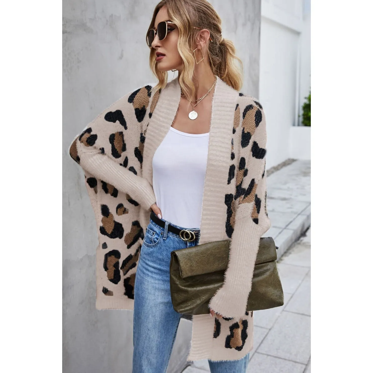 Bohemian Leopard Long Cardigan
