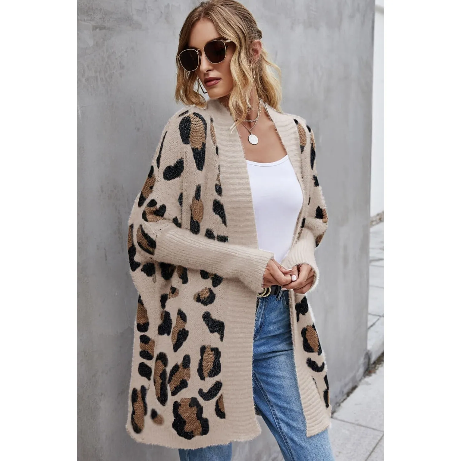 Bohemian Leopard Long Cardigan