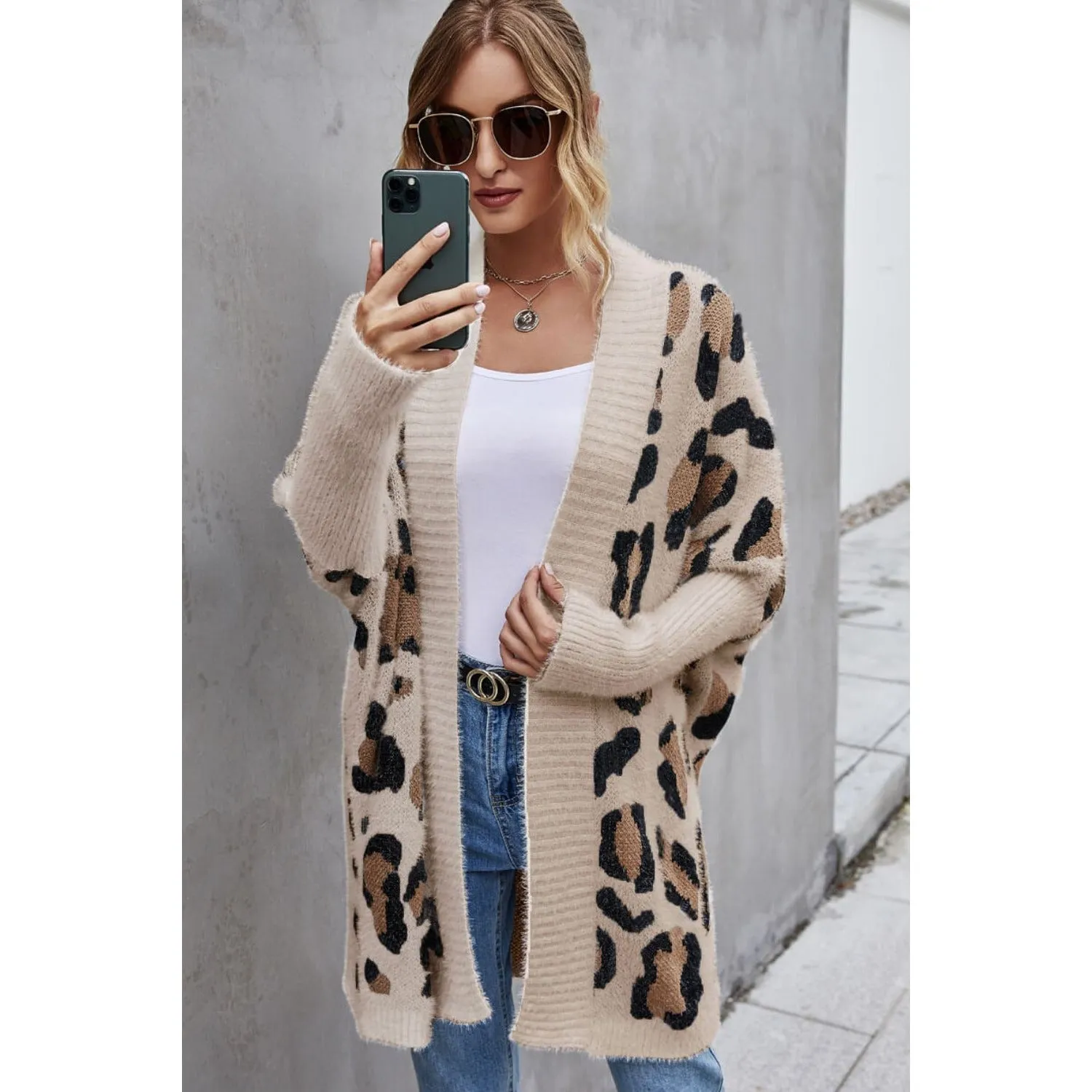 Bohemian Leopard Long Cardigan