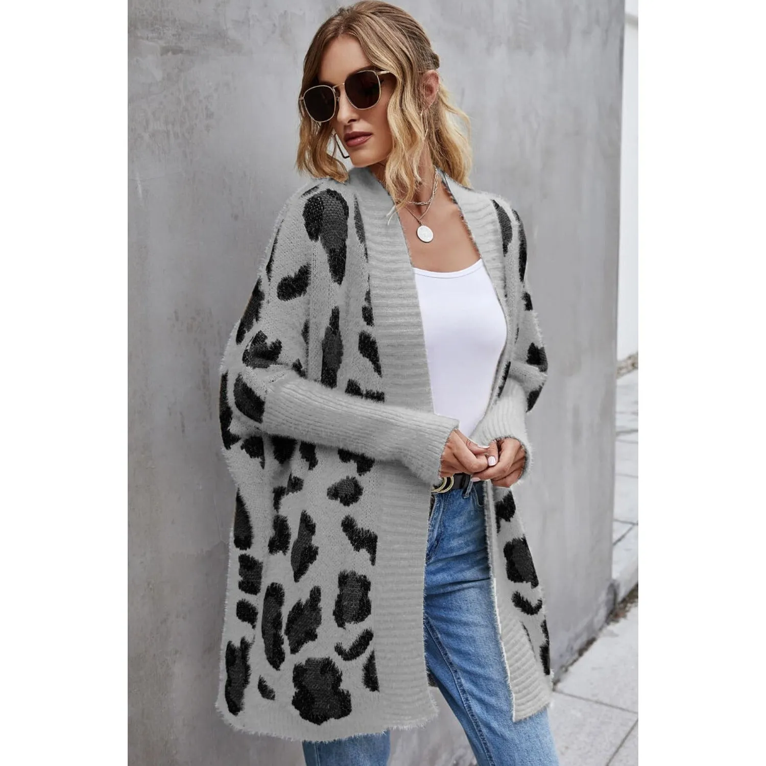 Bohemian Leopard Long Cardigan