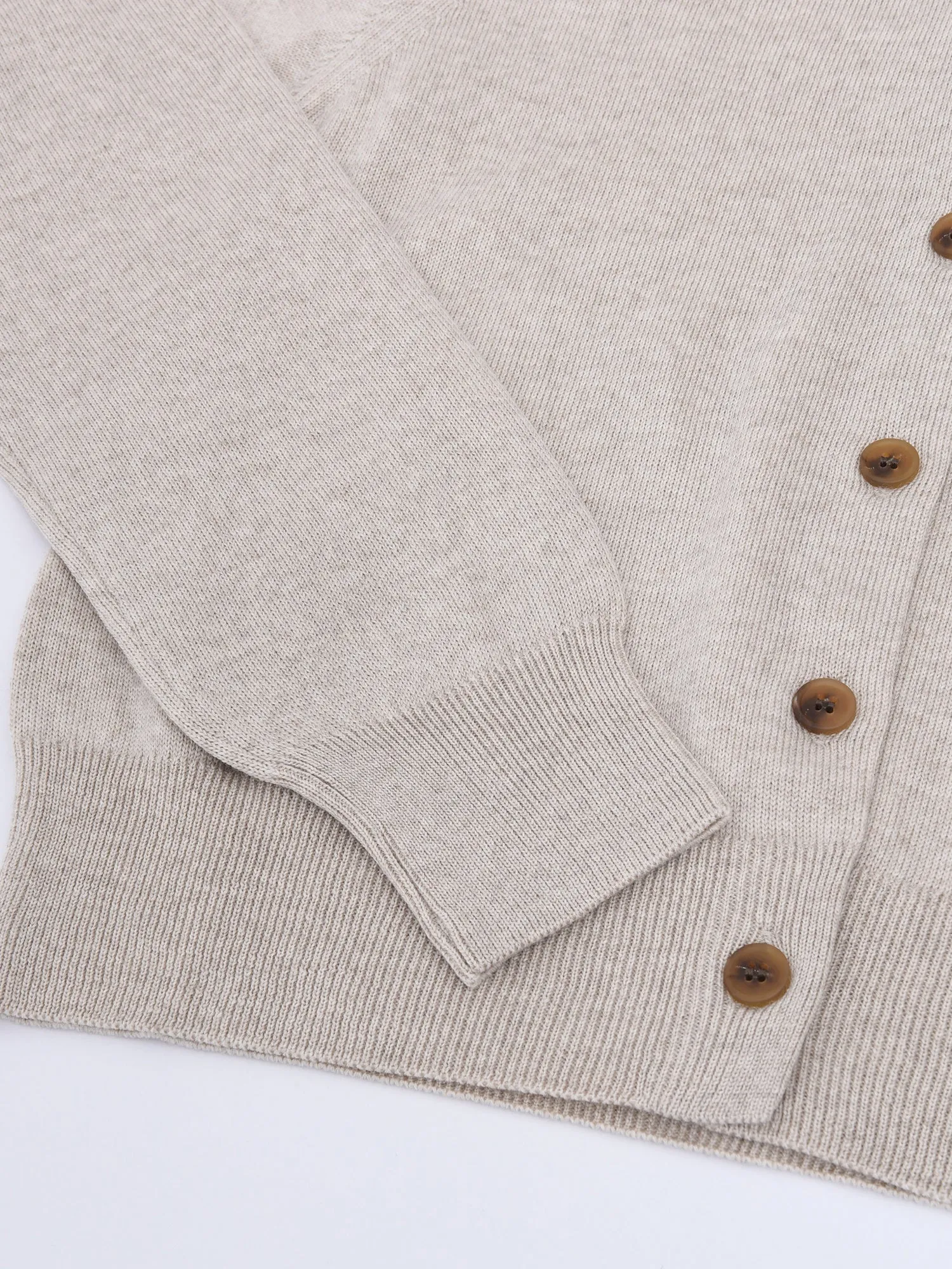 BOLD FOX HEAD PATCH REGULAR CARDIGAN_LIGHT BEIGE M