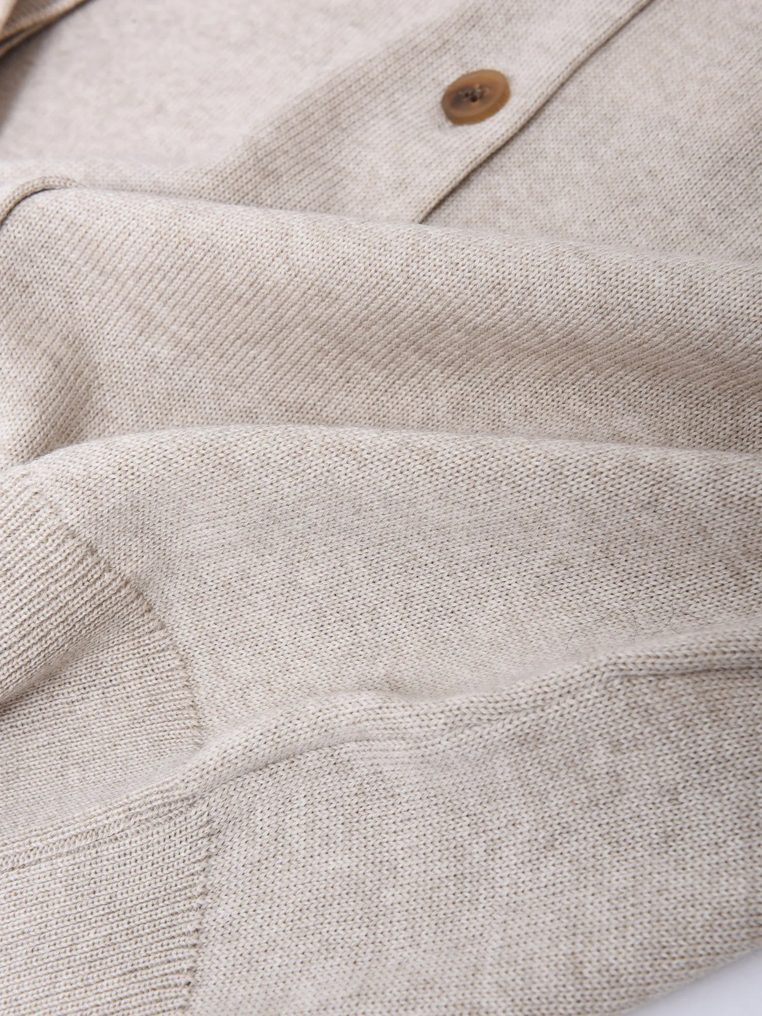 BOLD FOX HEAD PATCH REGULAR CARDIGAN_LIGHT BEIGE M