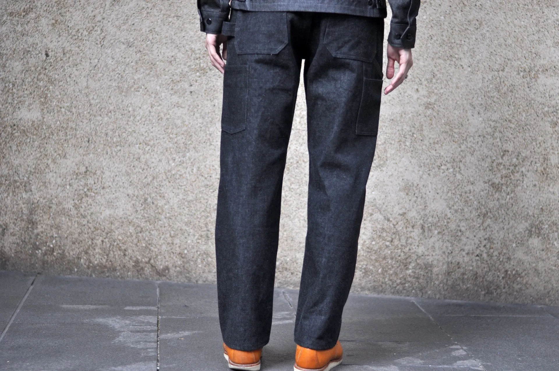 BONCOURA 15oz Selvage Denim Painter Pants (Black)