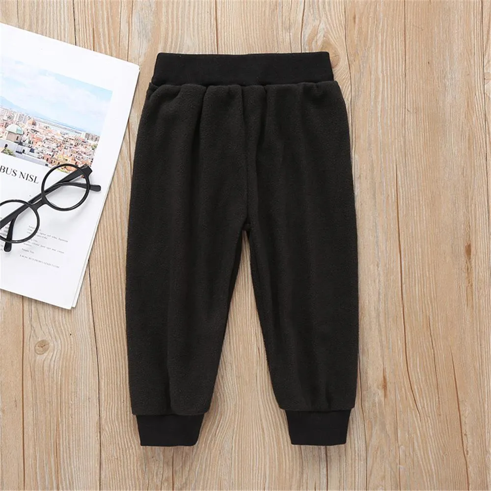 Boys Solid Long Sleeve Bat Hooded Zipper Jackets & Trousers
