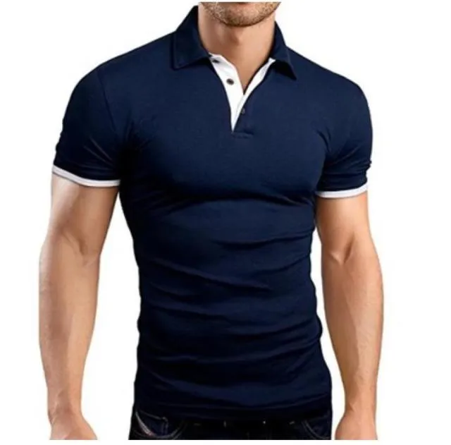 Brand New Men's T-shirt Lapel Casual Short-sleeved