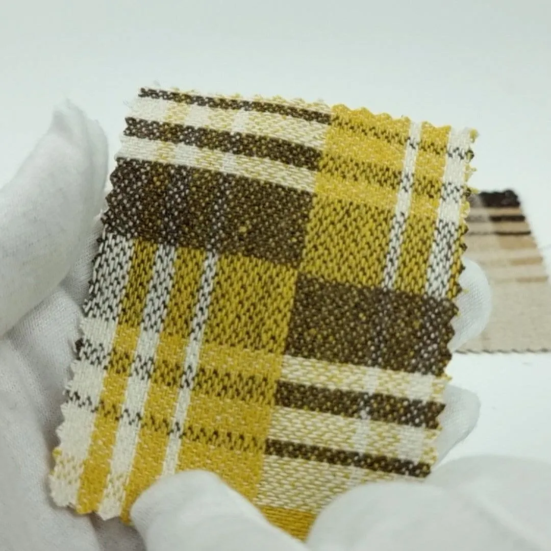Brushed Check Polyester Wool Woven Fabric - FAB1504