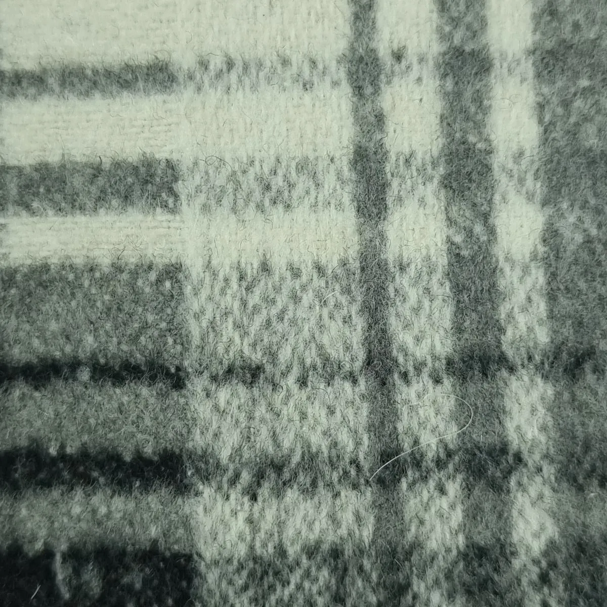 Brushed Check Polyester Wool Woven Fabric - FAB1504