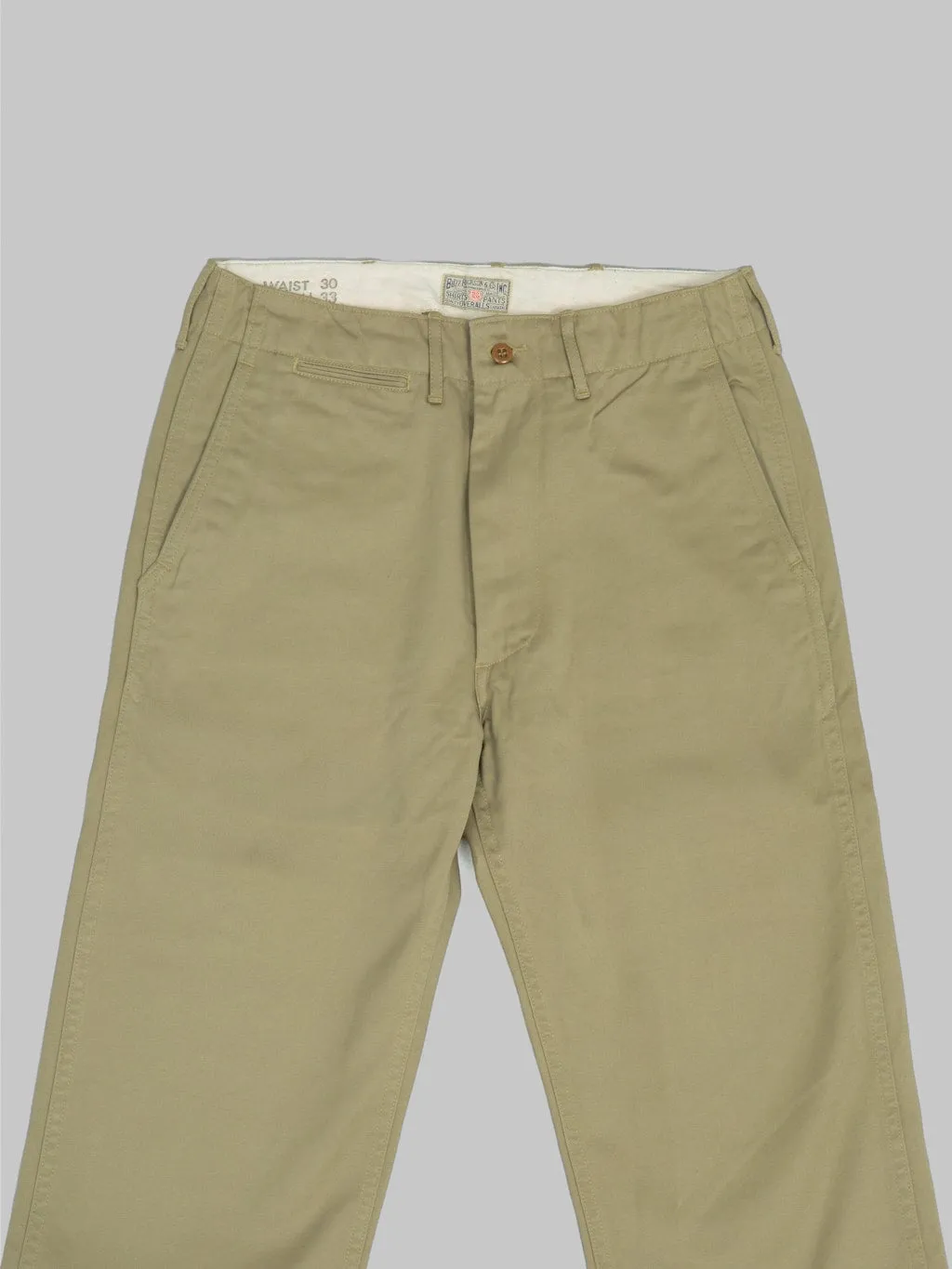 Buzz Rickson's BR40025 Original Spec. Chino Khaki