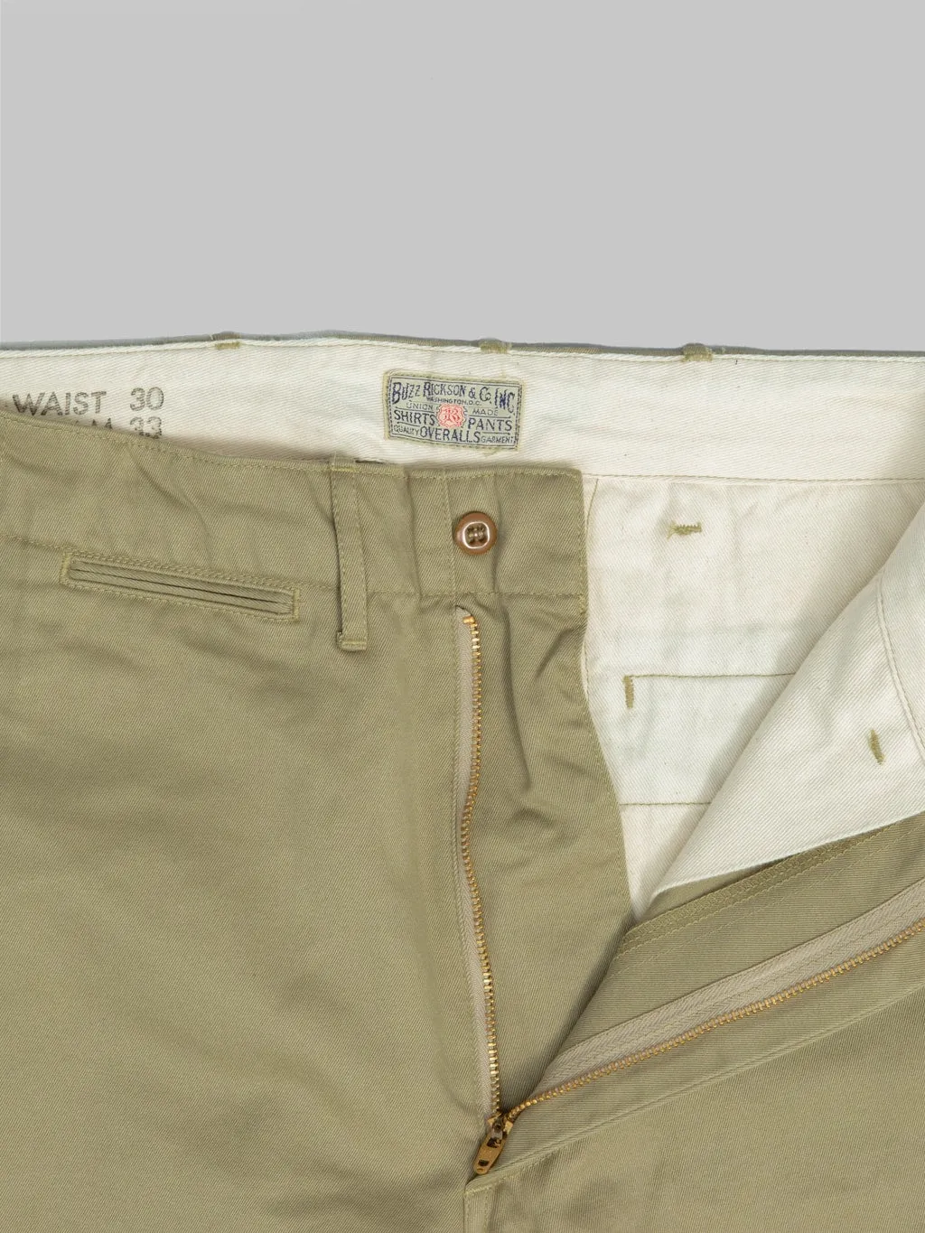Buzz Rickson's BR40025 Original Spec. Chino Khaki