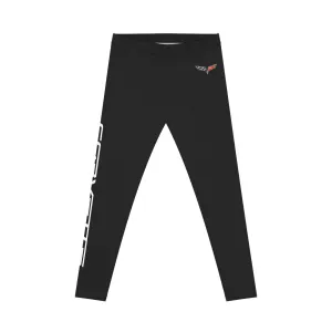 C6 Corvette Women's Casual Leggings, Polyester/Spandex Blend, Comfortable, Stylish, Stretchy Activewear, Gifts