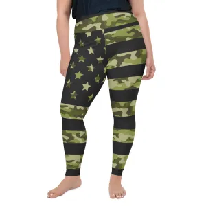 Camo Patriotic Plus Size Leggings
