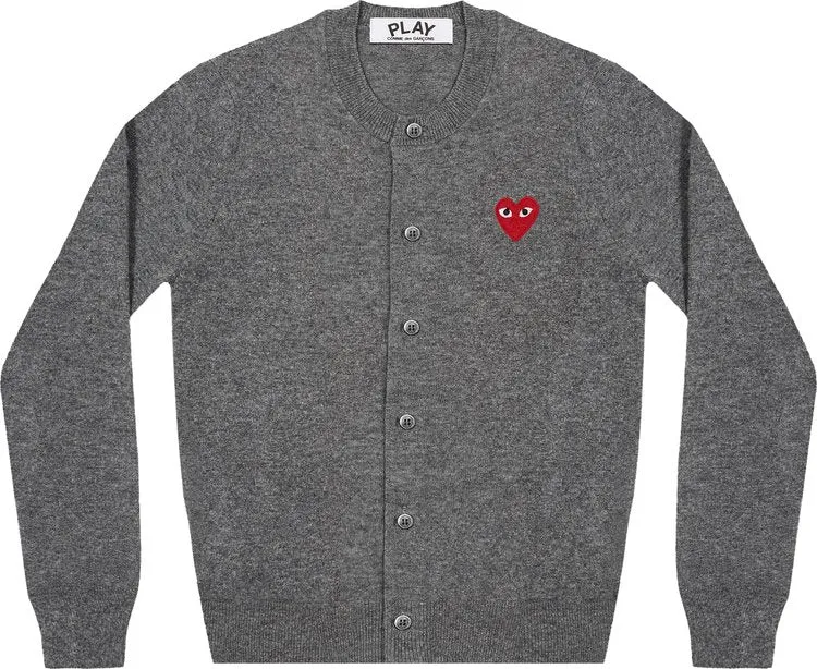 Cardigan Comme des Garçons PLAY Heart Cardigan 'Grey', gray