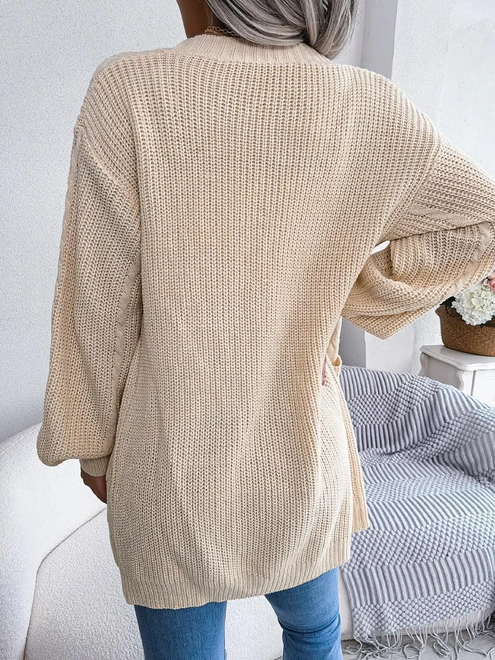 Comfy Fab Cable-Knit Cardigan