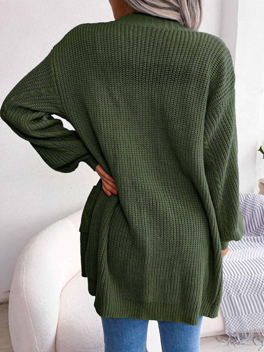 Comfy Fab Cable-Knit Cardigan