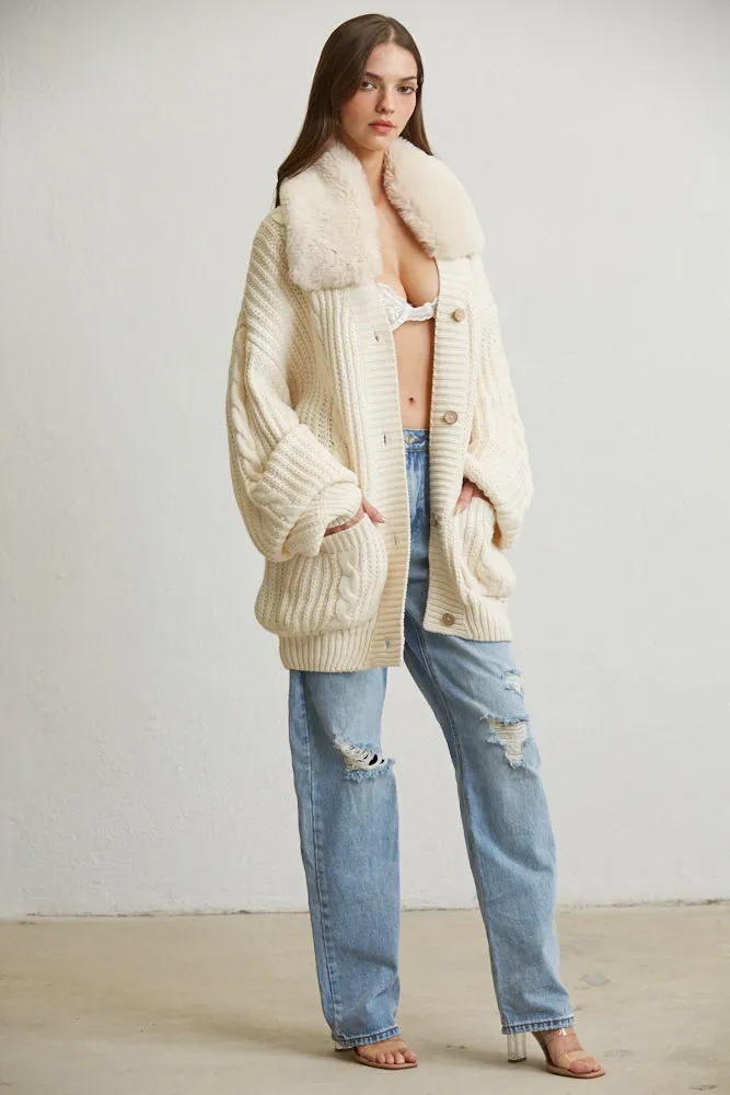 Cozy Button Up Knit Cardigan for Women