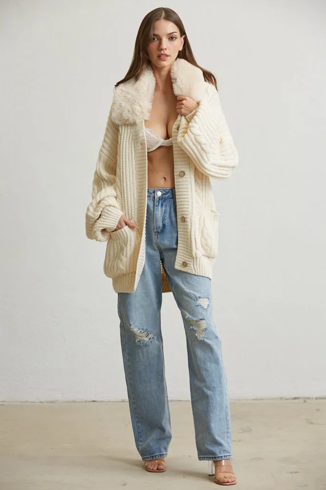 Cozy Button Up Knit Cardigan for Women
