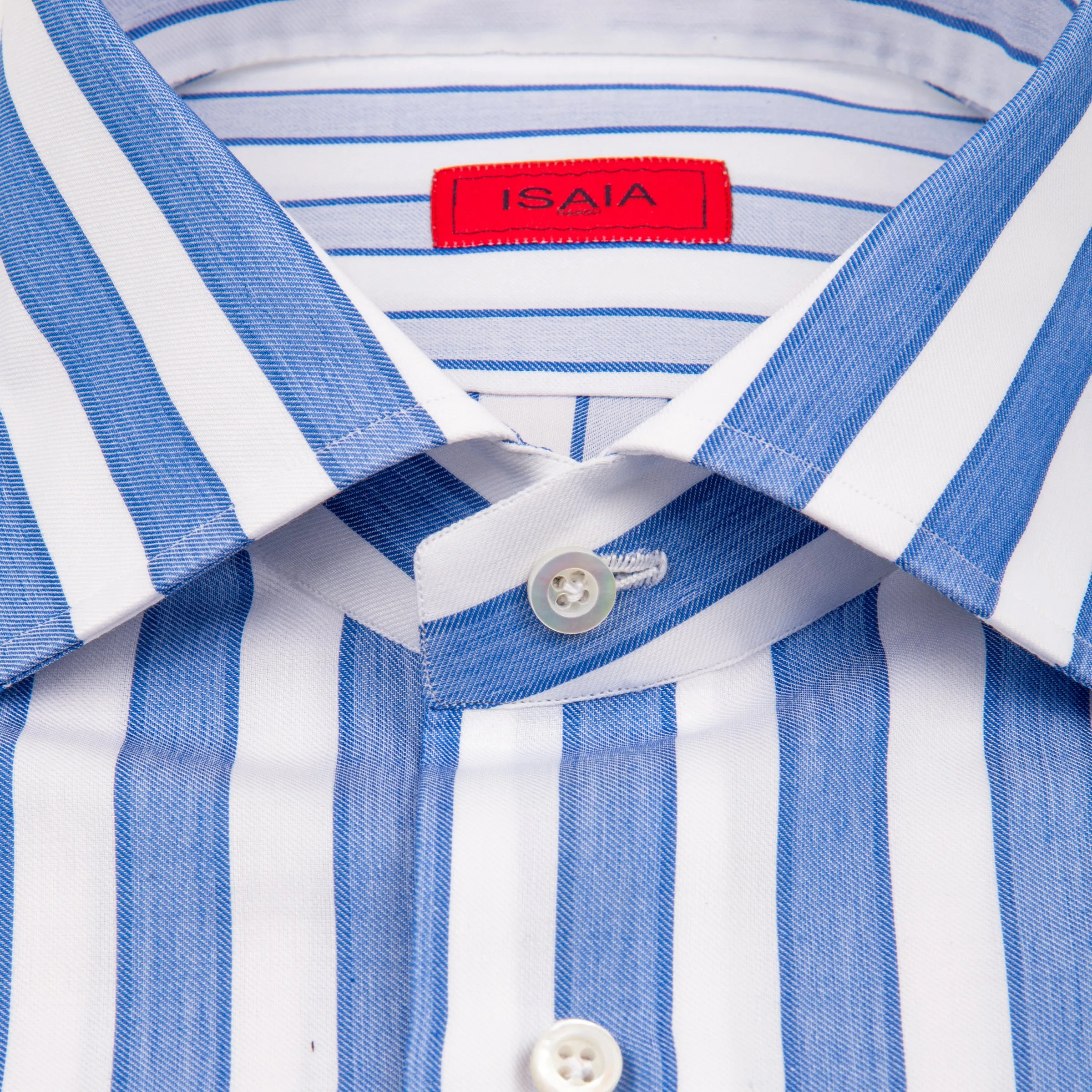 Double Face Striped Sportshirt Blue & White