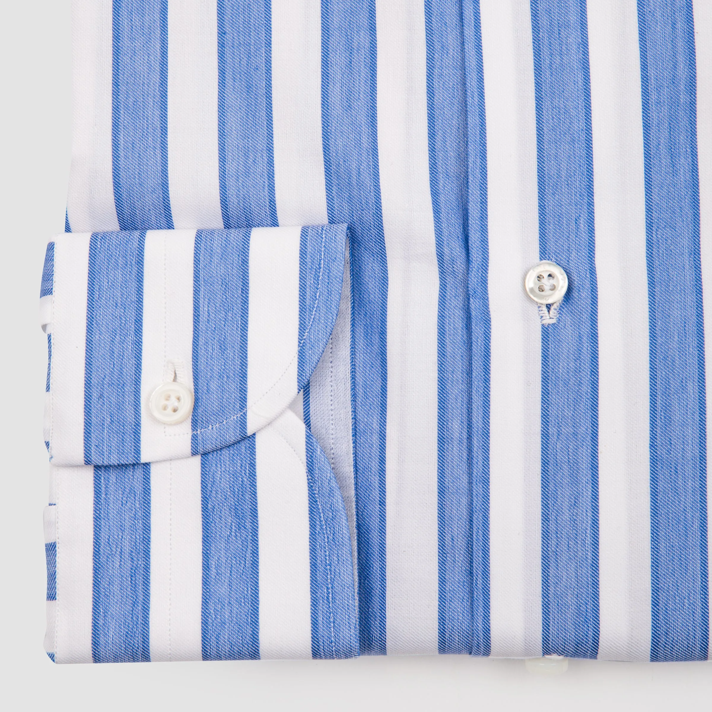 Double Face Striped Sportshirt Blue & White