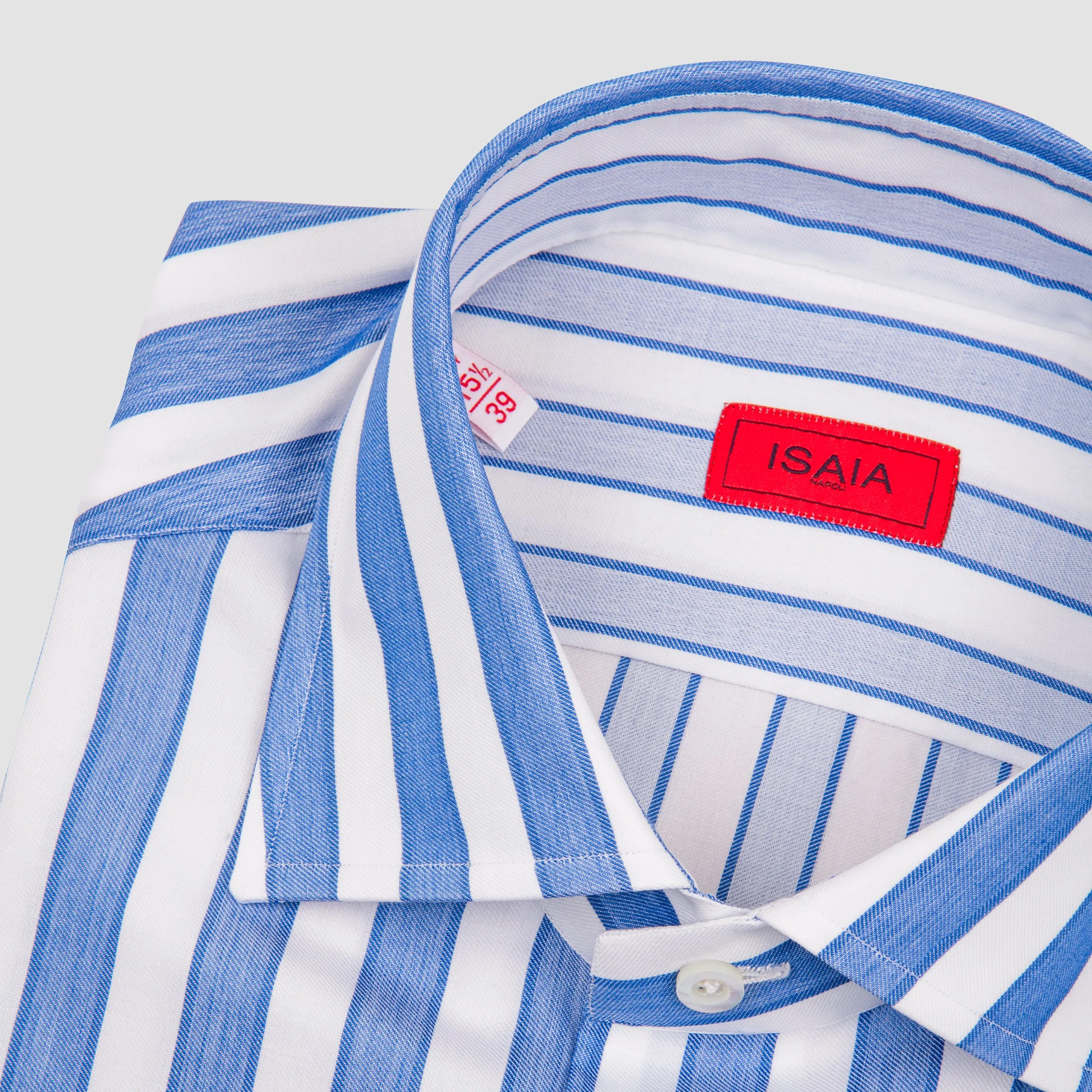 Double Face Striped Sportshirt Blue & White