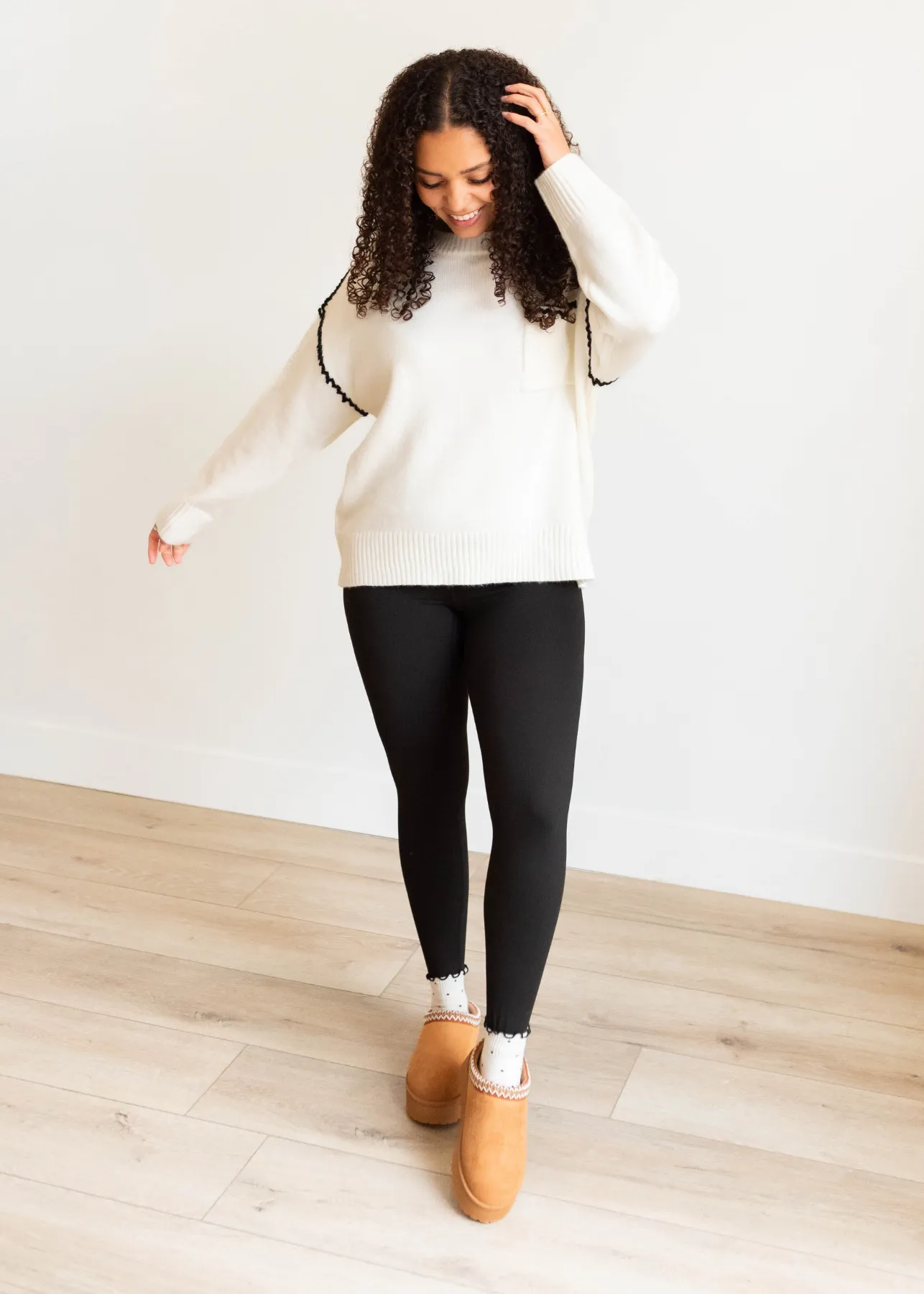 Everlie Ivory Knit Sweater