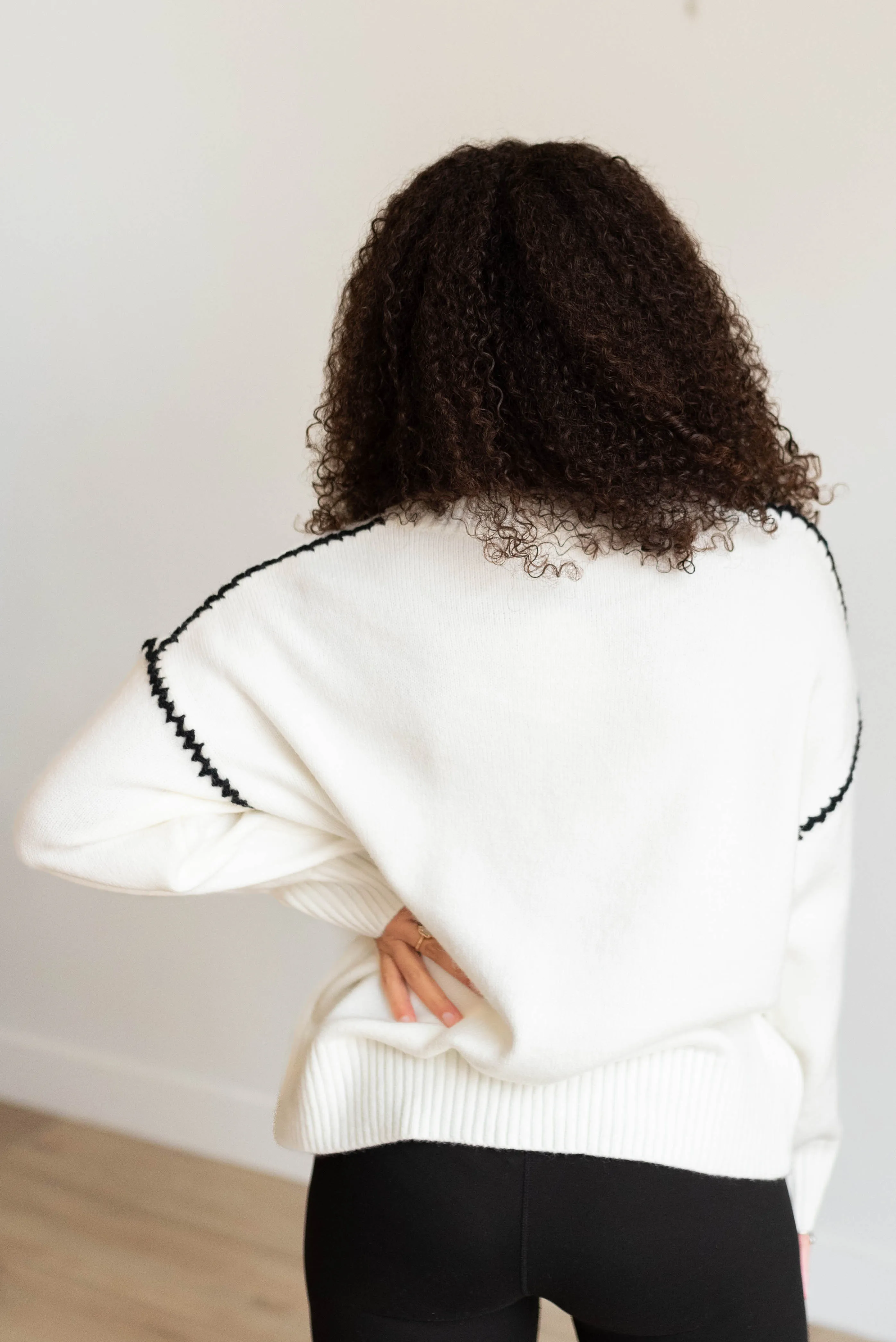 Everlie Ivory Knit Sweater