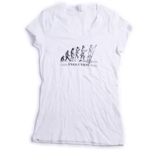 Evolution V-Neck T-Shirt - White