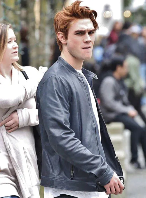 FASHIONABLE LEATHER JACKET WORN BY KJ APA