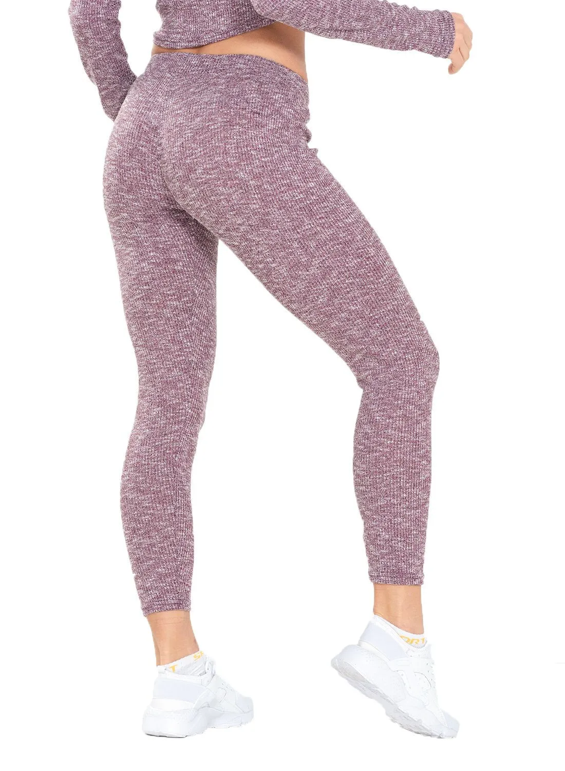 Fittoo Knitted Comfortable Elastic Waistband Leggings