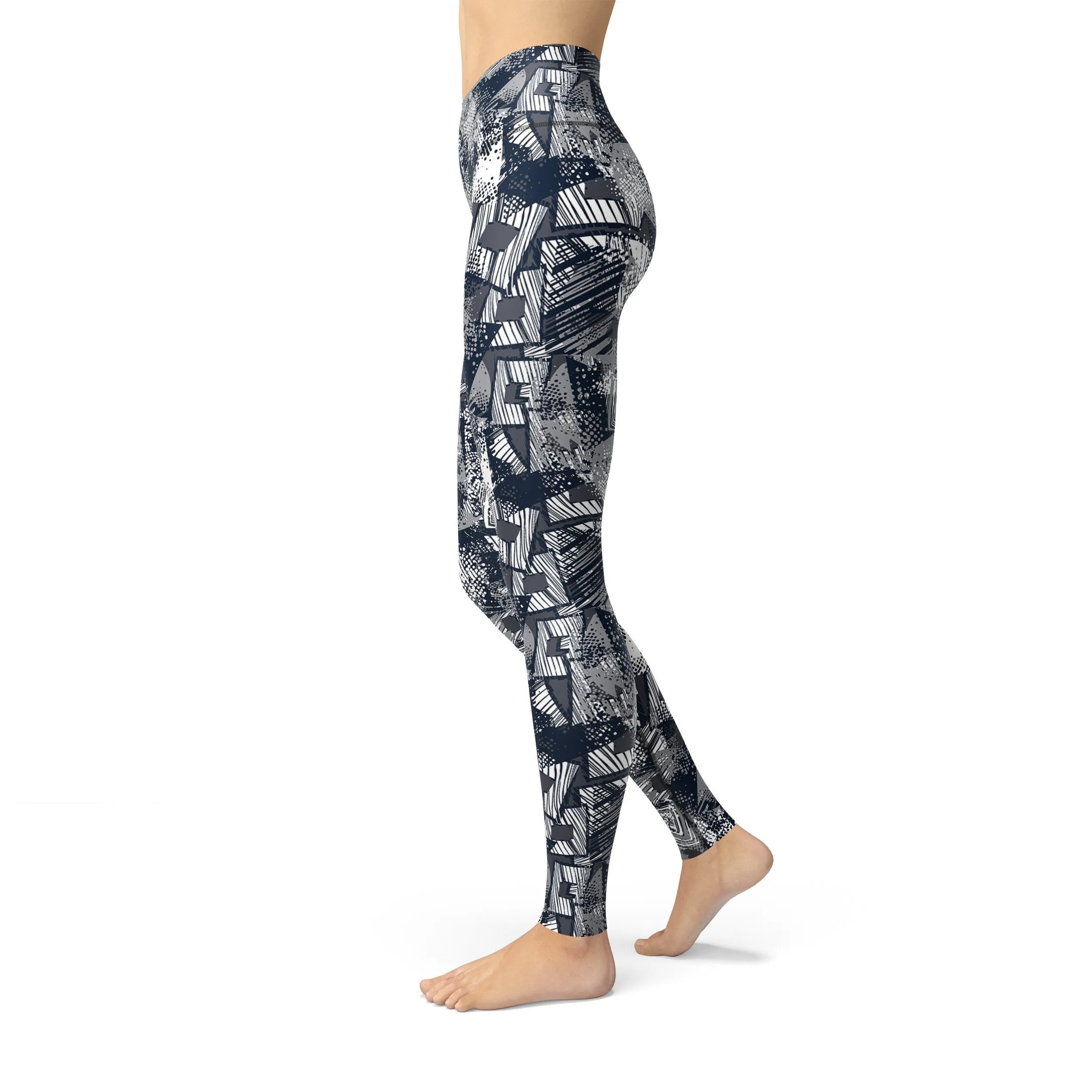(Free Shipping) High Quality Comfortable Leggings Jean Spiral Squares