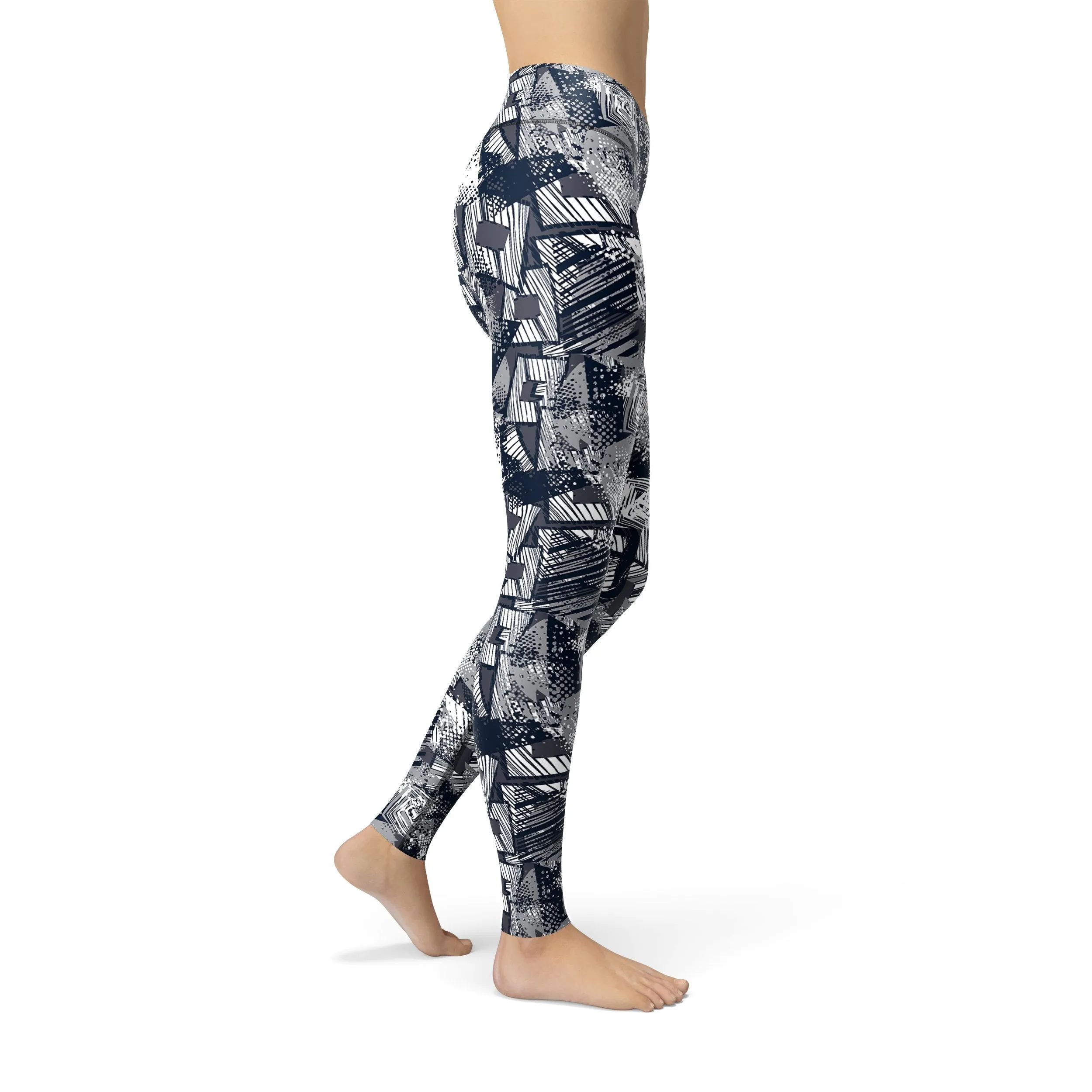 (Free Shipping) High Quality Comfortable Leggings Jean Spiral Squares
