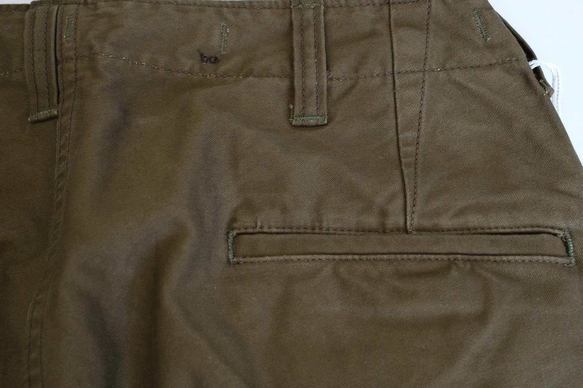 Freewheelers "M-1943" Military Back Satin Trousers (Olive)
