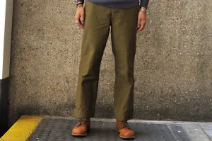 Freewheelers "M-1943" Military Back Satin Trousers (Olive)