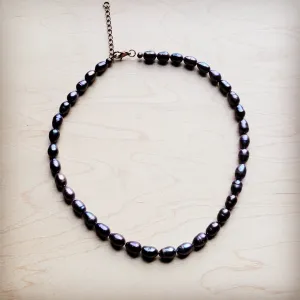 Genuine Freshwater Gray Pearl Collar Necklace 260f