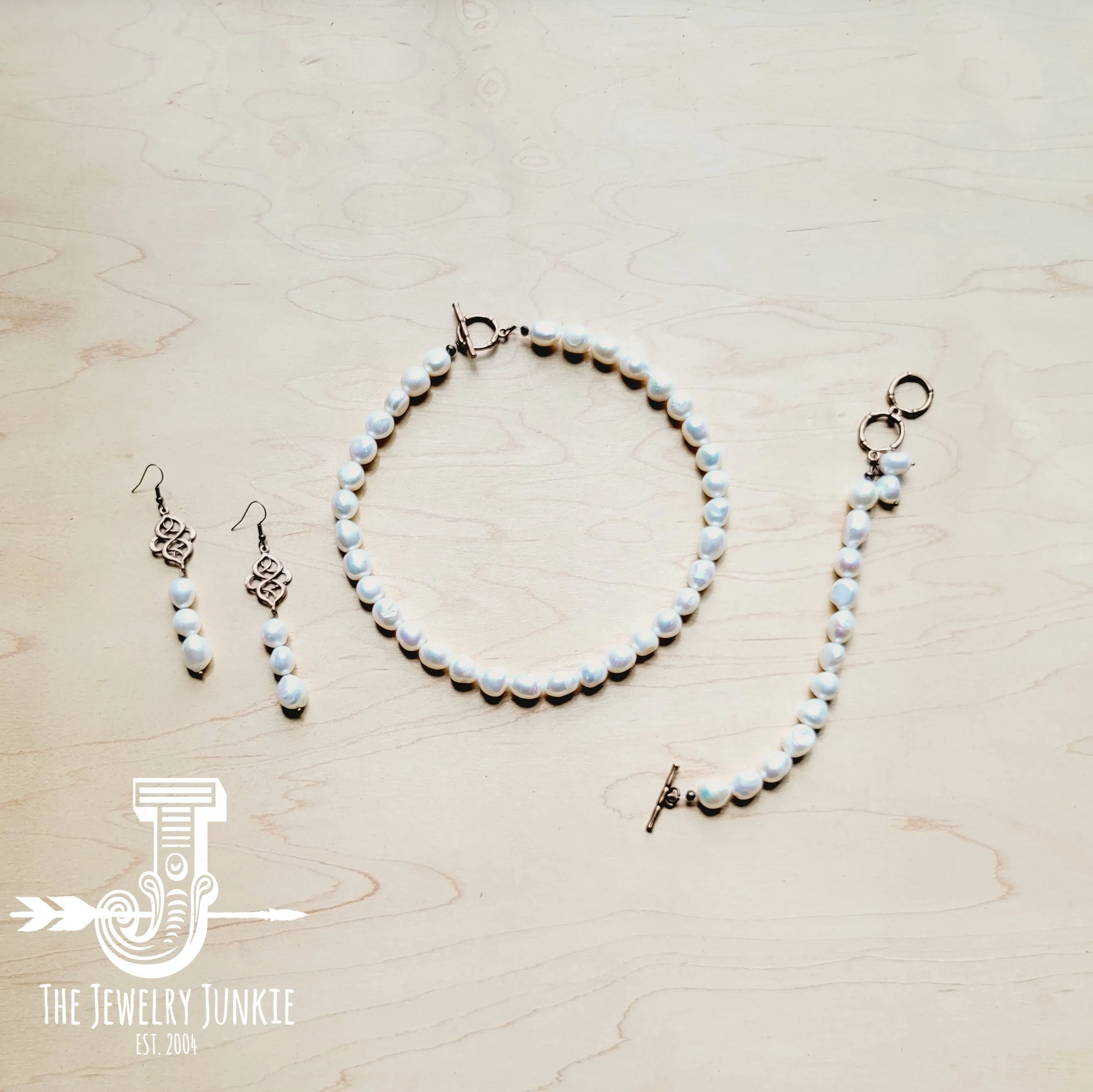 Genuine Freshwater Pearl Collar Necklace Wedding Collection 258g
