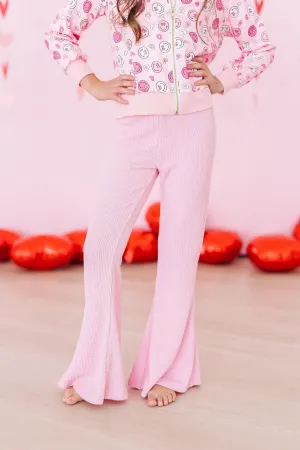 Girls Bubblegum Pink Scrunchy Bell Bottoms