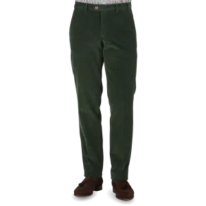 Green Cotton Corduroy Regular Fit Chinos