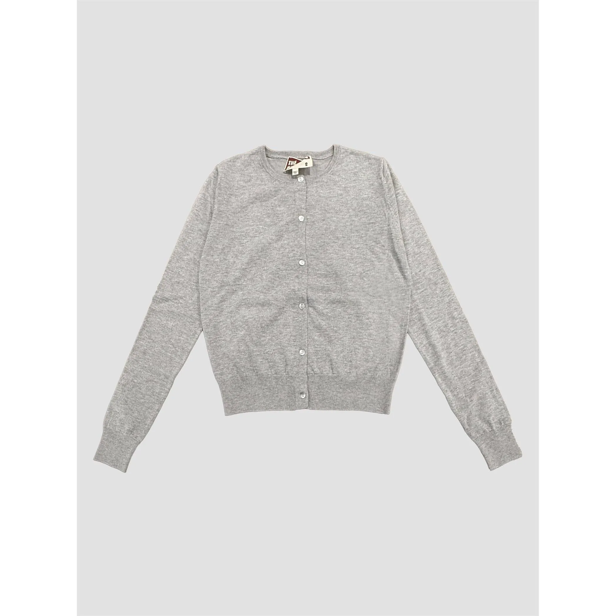 Heather Grey Round Neck Cardigan