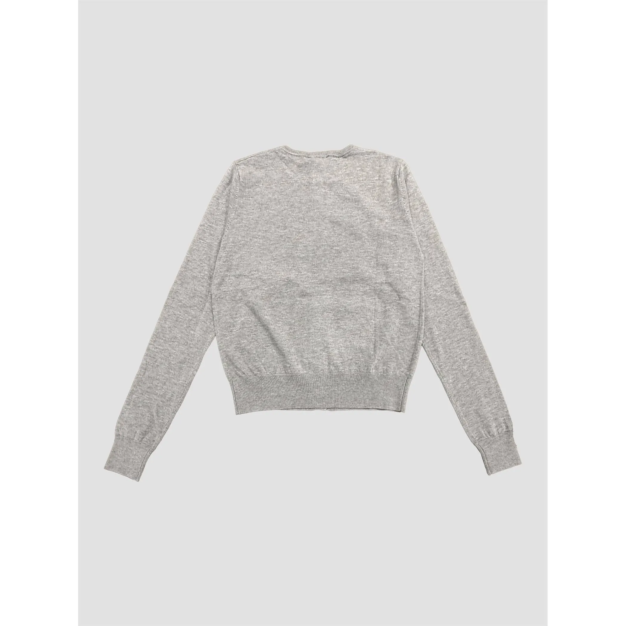 Heather Grey Round Neck Cardigan