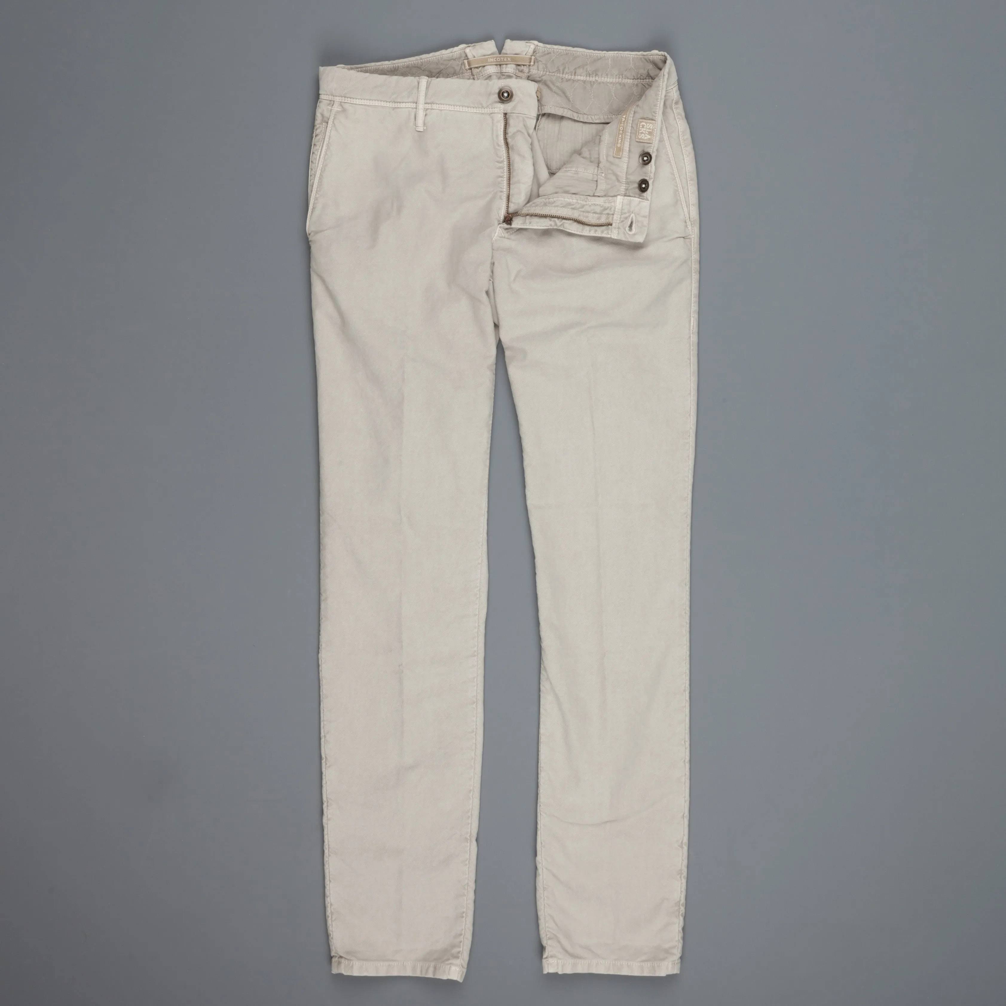 Incotex Slacks skinfit model 1ST619 cotton stretch Grigio Chiaro