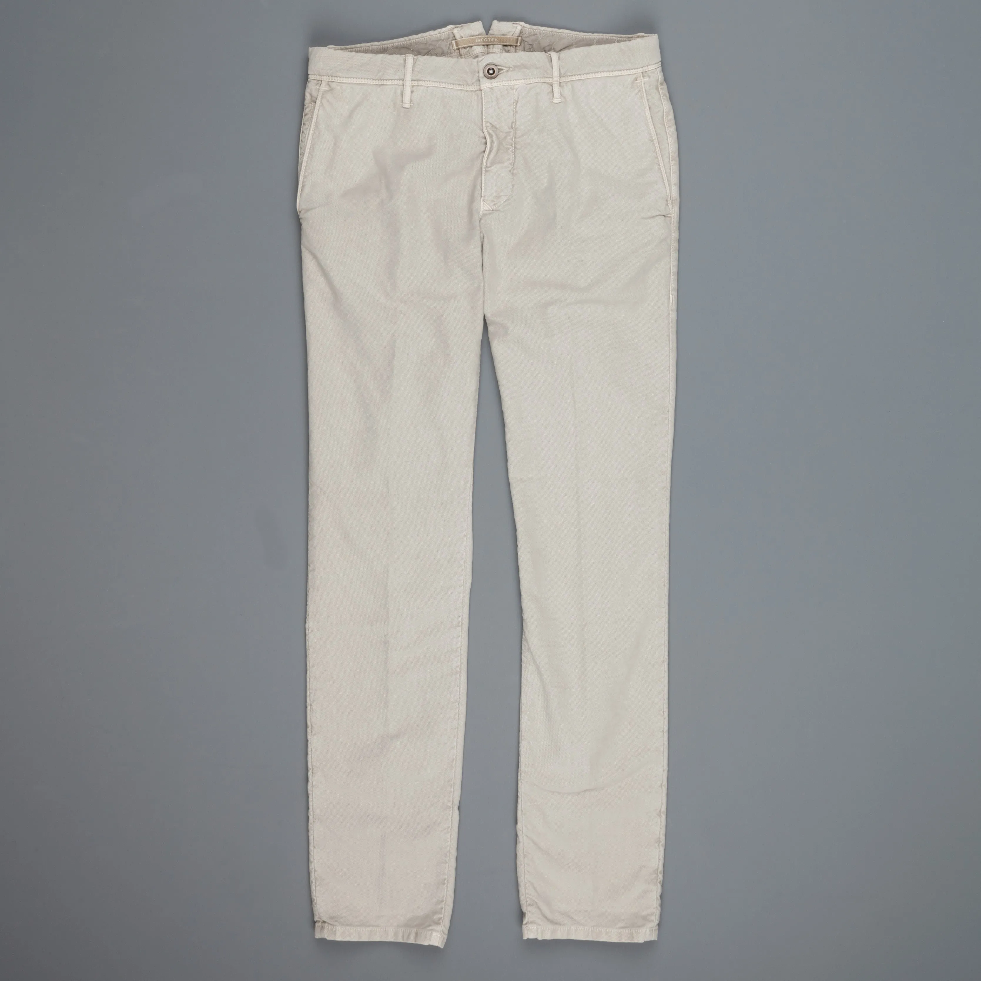 Incotex Slacks skinfit model 1ST619 cotton stretch Grigio Chiaro