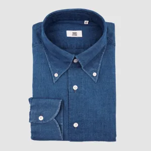Japanese Denim medium Blue Button Shirt