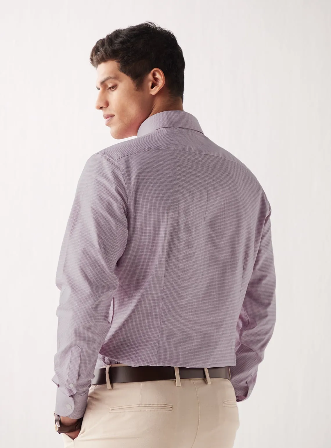 Lilac Luster Grid Shirt