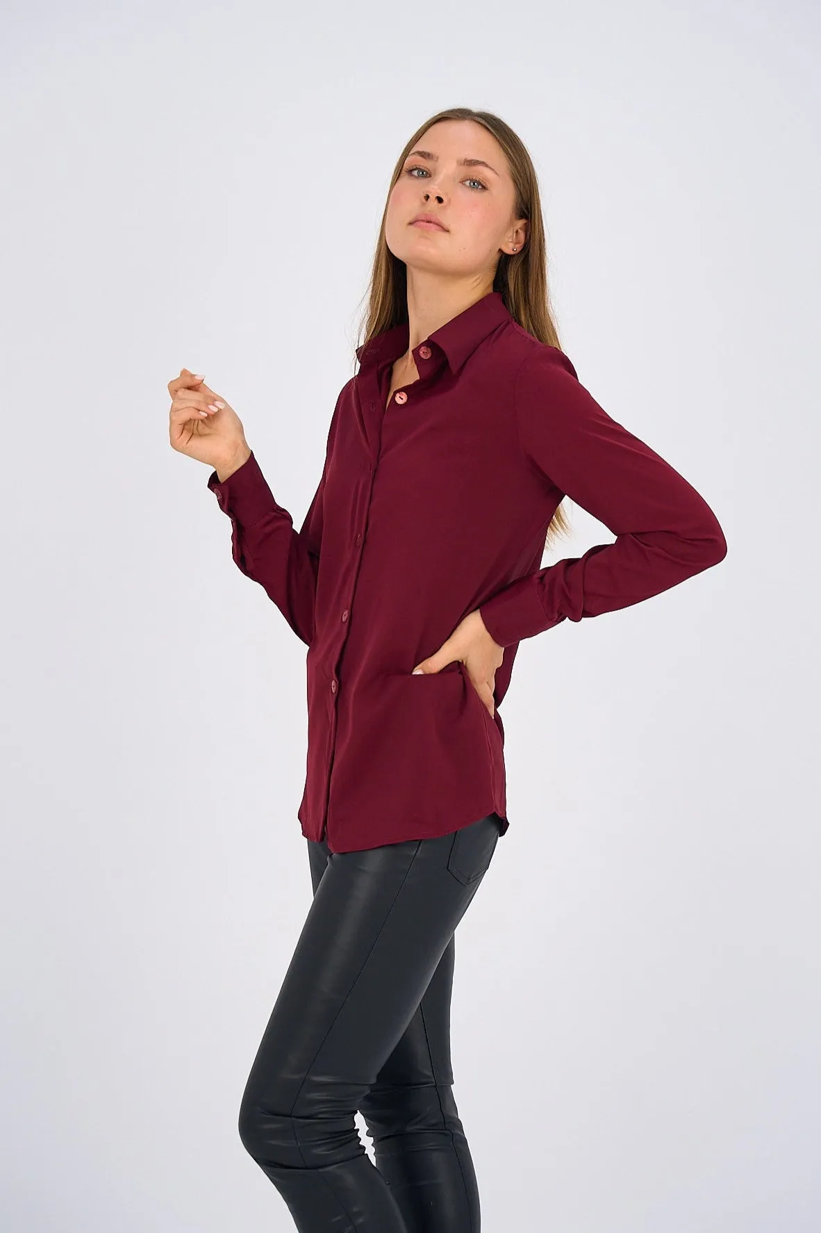 Maroon Basic Shirt
