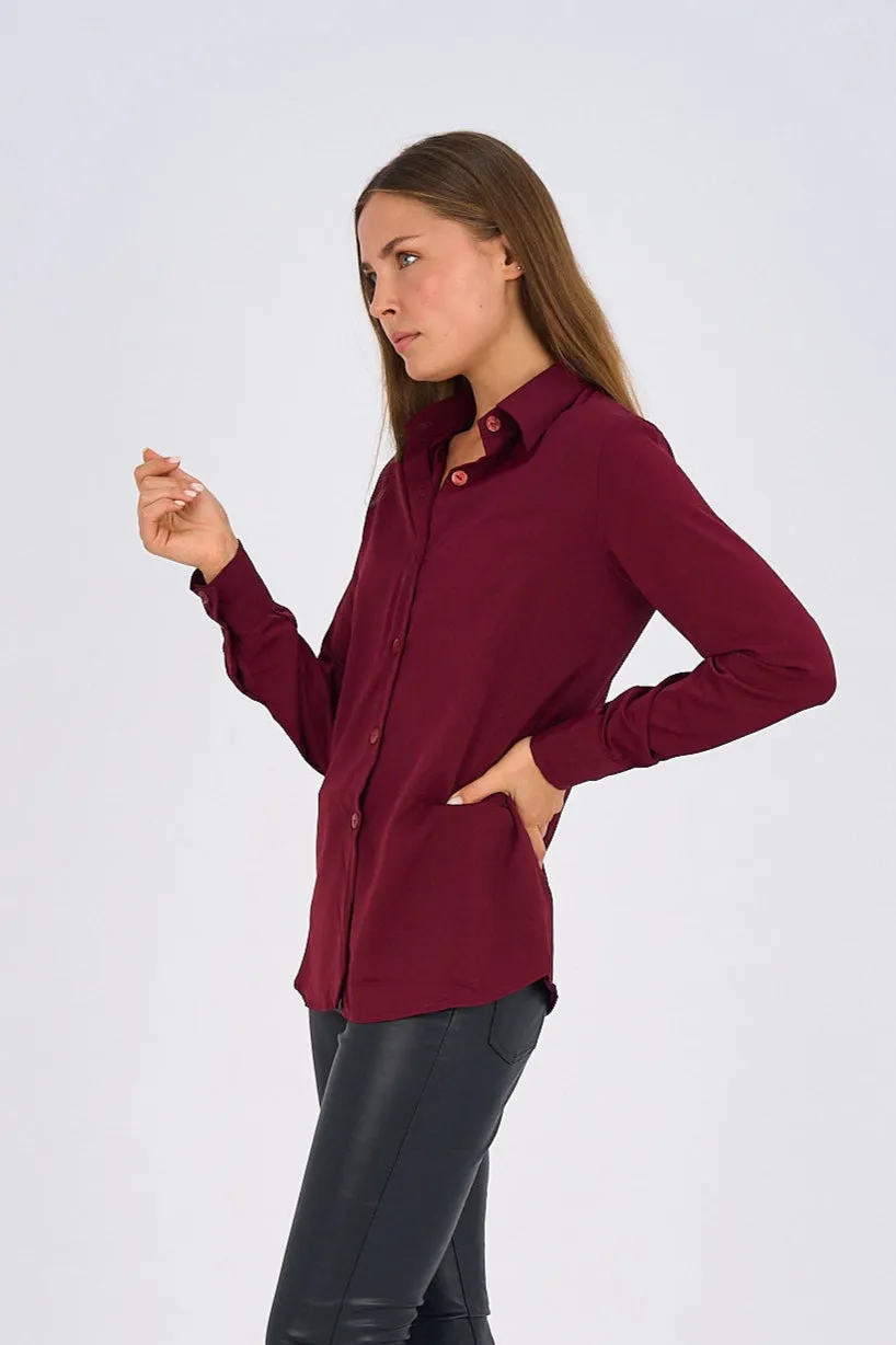Maroon Basic Shirt