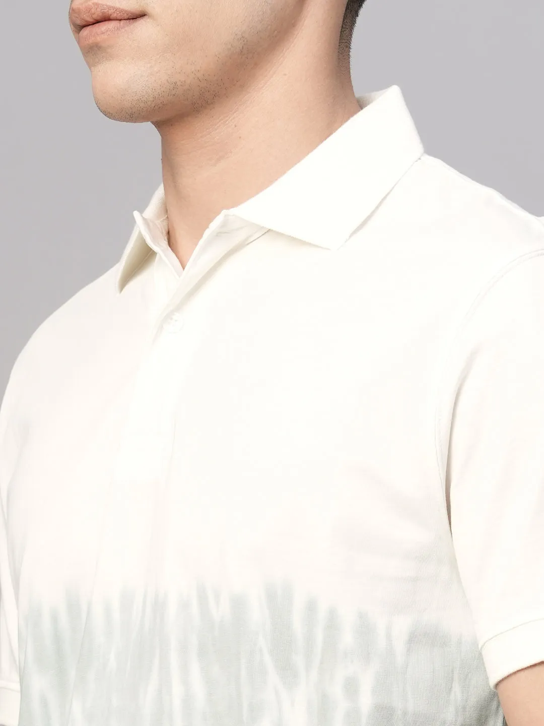 Men's Green Cotton Regular Fit Tshirt
