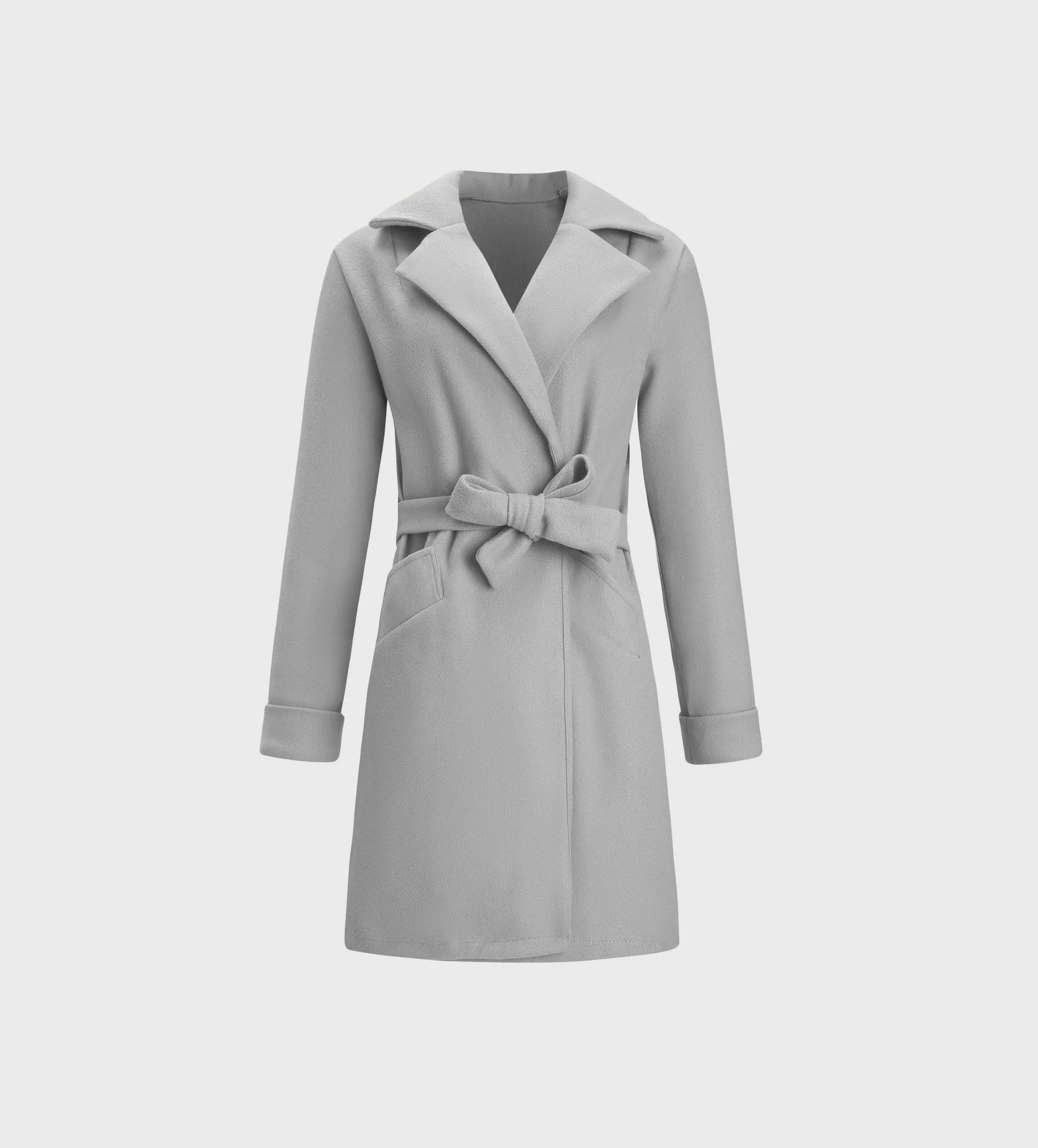 Midsize Slim Lapel Waistband Tweed Jacket with Pockets
